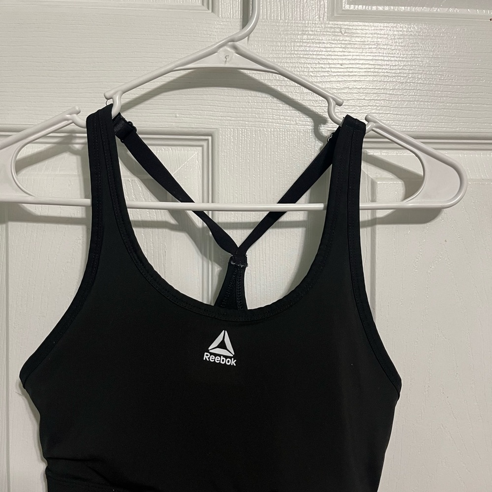 Reebok Black Crossback Sports Bra